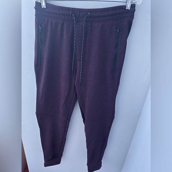 American Eagle Small Maroon Male Sweat Pants With Zippers - Picture 4 of 8